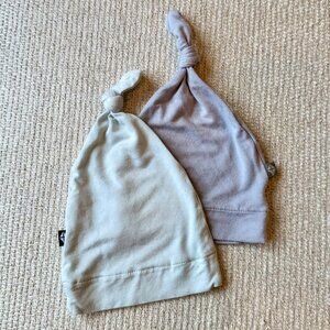 Kyte Baby Size Newborn Knotted Baby Hats Green Gray